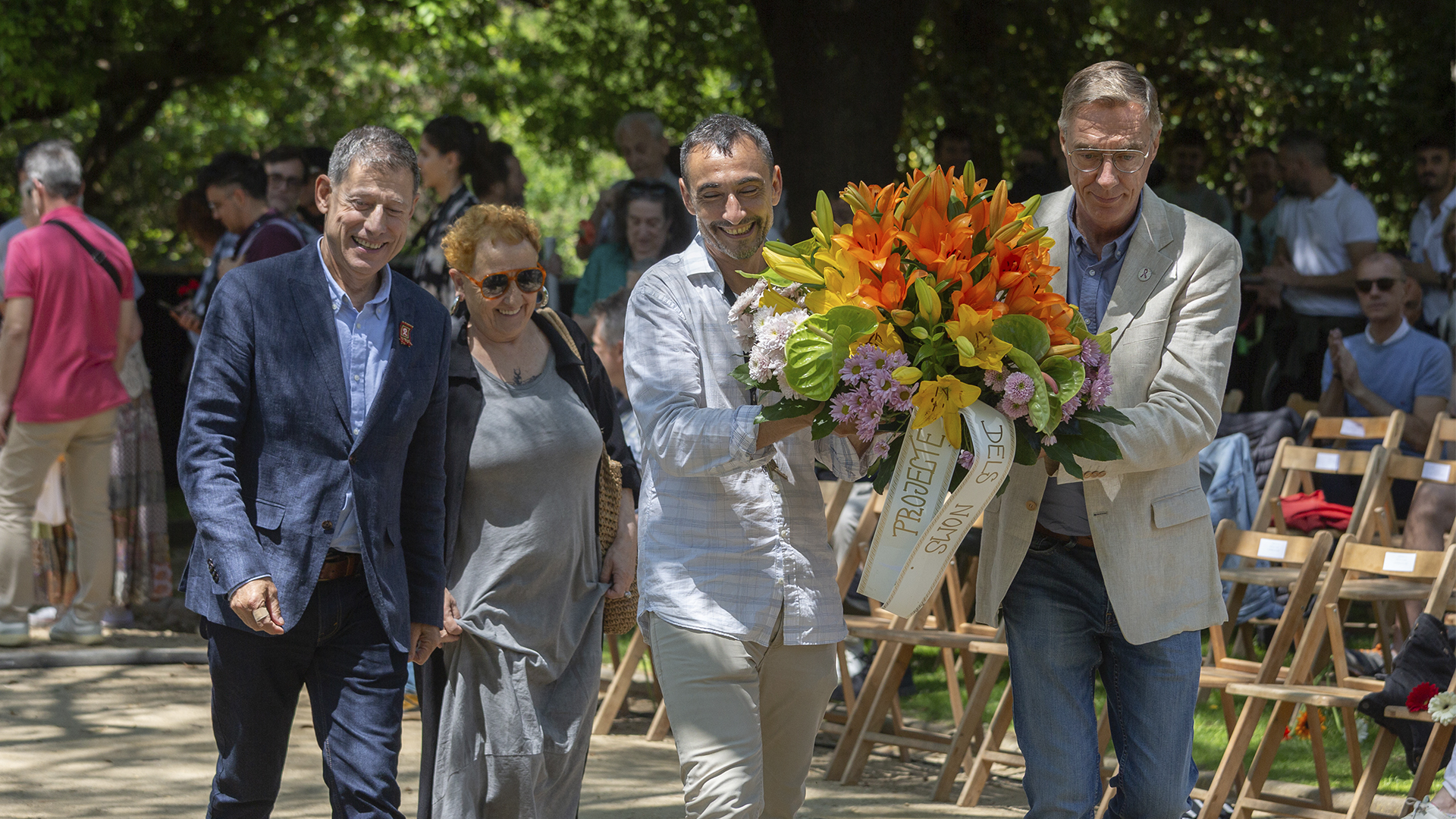 Ferran Pujol, Jorge Saz, and Michael Meulbroek with the BCN Checkpoint - Projecte dels NOMS-HISPANOSIDA tribute